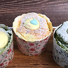 北海道蛋糕杯，超松软蛋糕，香滑可口香草馅，一口爆浆，超好吃！