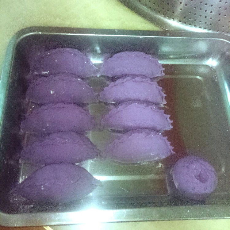 紫薯饺的做法
