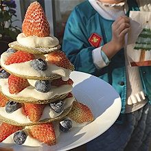 #安佳新年聚会食谱#高颜值的圣诞树松饼，好吃又简单