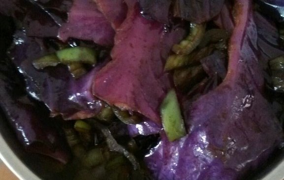 清炒紫包菜的做法