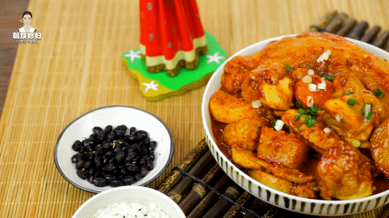 韩式辣白菜炖鸡肉块的做法图解17