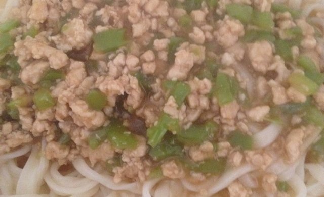 青椒鸡肉打卤面