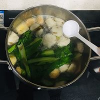 小白菜木耳鱼丸粉丝汤的做法图解6