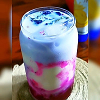 #在夏日饮饮作乐#蝶豆花火龙果酸奶的做法图解12