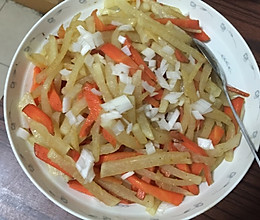 素炒双丝（白萝卜&胡萝卜）的做法