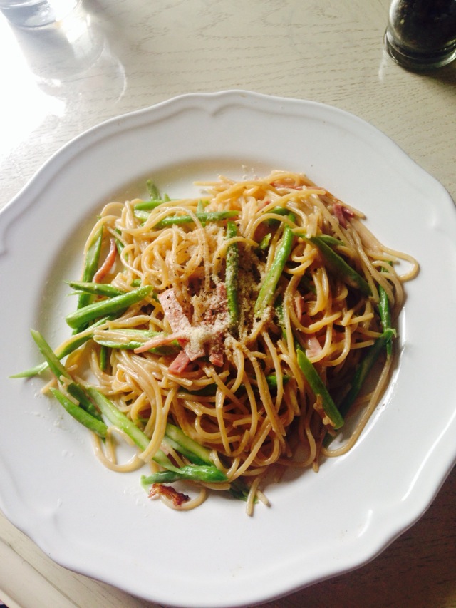 Bacon pasta with cream