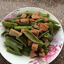 四季豆炒火腿丁