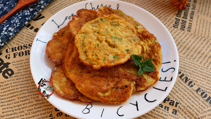 咸肉煎蛋饼