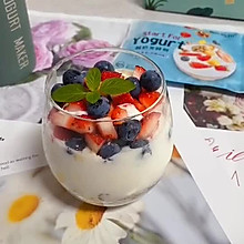 #美食视频挑战赛#自制低脂水果麦片酸奶