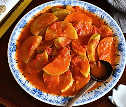三伏天最简单的减脂餐——番茄炖西葫芦的做法