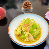 丰富餐桌味：丝瓜虾仁滑蛋，虾红瓜绿，鲜美无比～的做法图解9