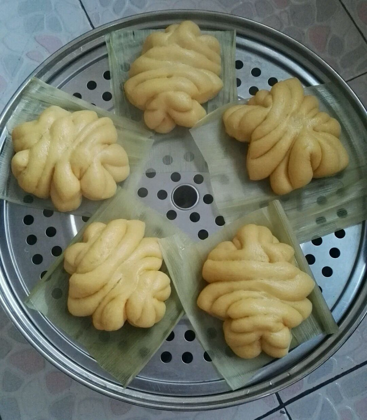 馒头七十二变之四南瓜菊花馒头的做法