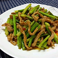 蒜苔炒肉丝的做法图解8