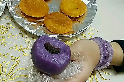 南瓜饼，紫薯年糕