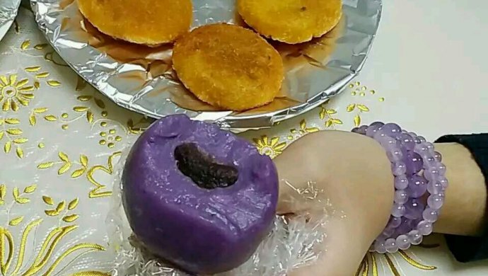 南瓜饼，紫薯年糕