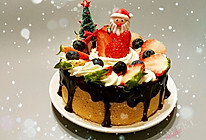 巧克力淋边圣诞裸蛋糕#安佳烘焙学院#的做法