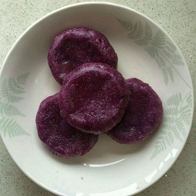 玫瑰紫薯饼