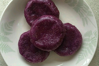 玫瑰紫薯饼