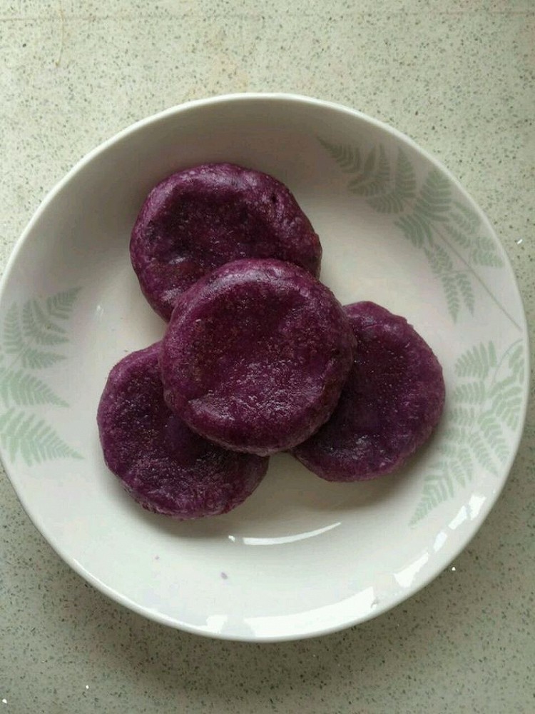 玫瑰紫薯饼的做法