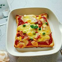 培根吐司披萨#花10分钟，做一道菜！#的做法图解8