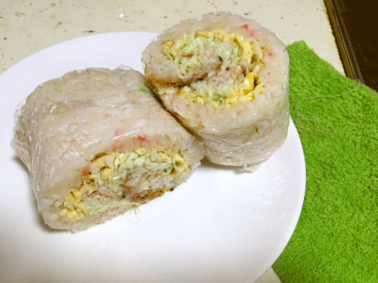 糯米肉松饭团的做法