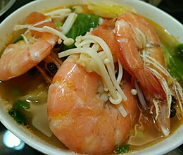 鲜虾蔬菜汤的做法