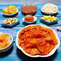 #憋在家里吃什么#五花肉辣白菜炒土豆片的做法图解15