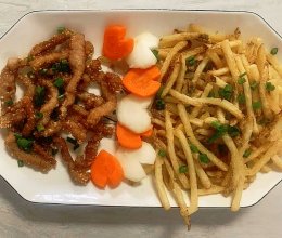 #非你莫“薯”挑战赛#炸肉薯条的做法