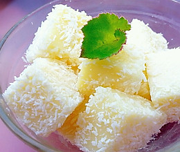 简单方便好吃的椰丝牛奶小方（消耗牛奶，淡奶油）的做法