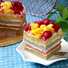 彩虹蛋糕（六寸方形）