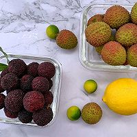 夏日神仙饮品！巨好喝的柠檬荔枝杨梅饮的做法图解1