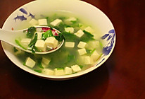 滑嫩荠菜豆腐羹的做法