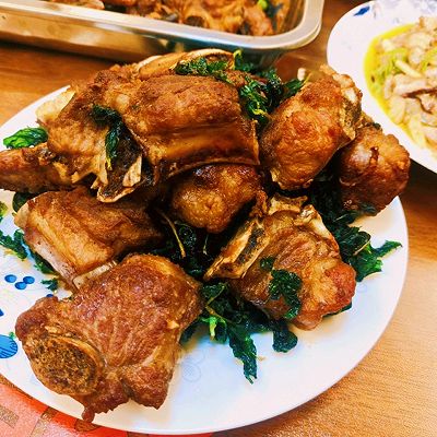 云南菜-薄荷炸排骨