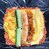 韩式泡菜鸡肉肠粢饭团 | 元气早餐的做法图解7