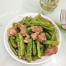 四季豆炒排骨