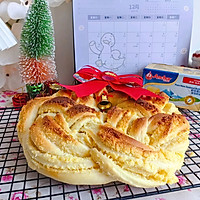 #原制原味，聚会菜谱#圣诞花环椰蓉面包的做法图解16