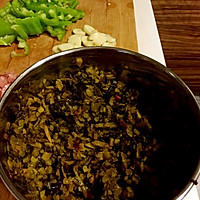 雪菜火腿丁面面的做法图解3