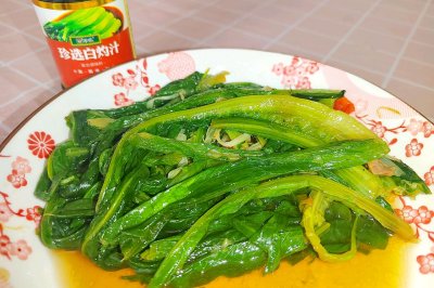 白灼油麦菜