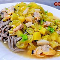 #刘畊宏女孩减脂饮食#五花肉芸豆土豆蚬子荞麦面的做法图解18
