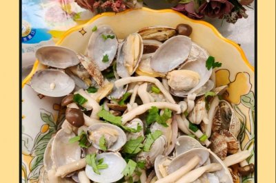 芝士蘑菇花蛤汤