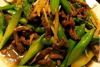 芦笋炒牛肉丝