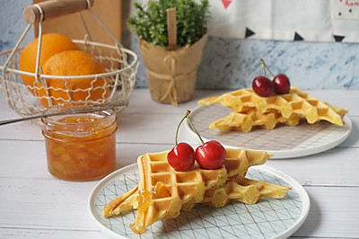 好吃到停不下来的最佳早餐组合淡奶油松饼机+桃子果酱