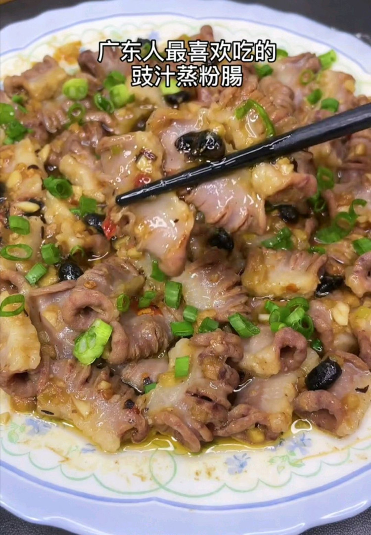 粤菜豆豉蒸粉肠的做法