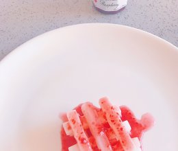 树莓酱汁淋山药的做法