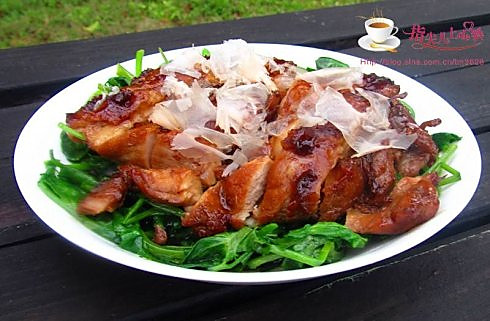木鱼花照烧鸡腿