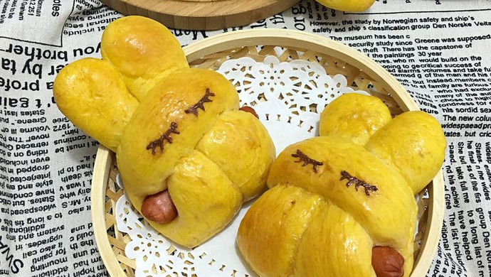 兔子热狗面包（南瓜版）