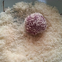椰香紫薯糯米糍的做法图解8