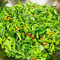 藠头肉沫空心菜的做法图解5