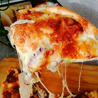 #2021趣味披萨组——芝香“食”趣#自制台湾烤肠时蔬披萨的做法图解11