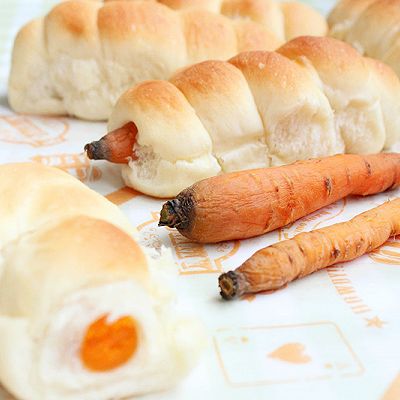 胡萝卜新吃法！胡萝卜面包卷